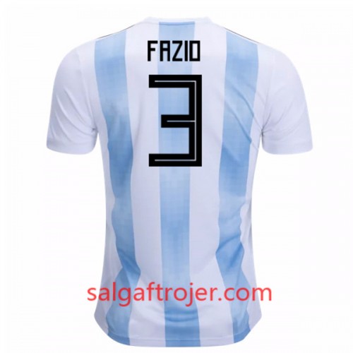 Argentina Fodboldtrøjer Fazio 3 Hjemmebanesæt VM 2018 Argentina Fodboldtrøjer Fazio 3 Hjemmebanesæt VM 2018